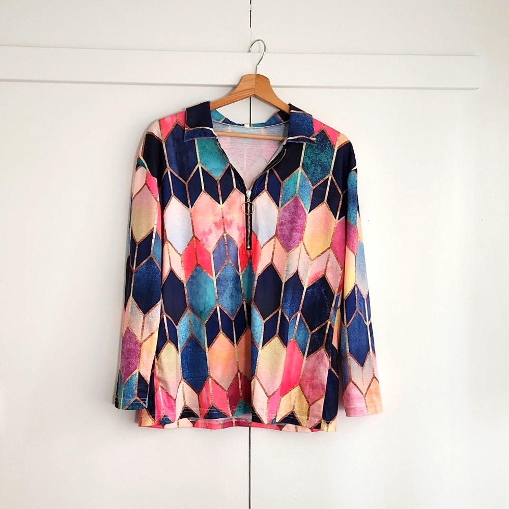 Colorful Print Top